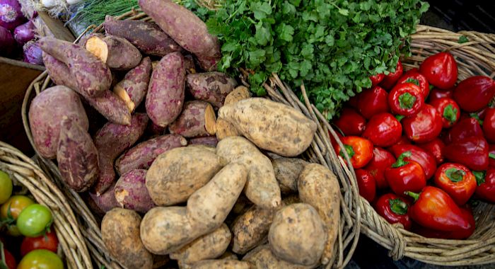 Verduras en canastas